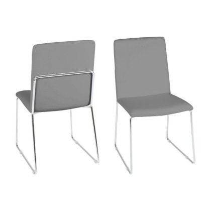 Contemporary Dining Kitos Dining Chair Grey PU