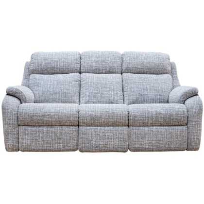 Kingsbury (Fabric) 3 Seater Elec Rec DBL with Headrest and Lumbar with USB