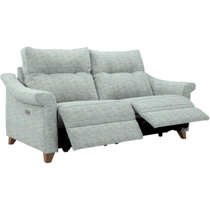 Riley (Fabric) Large Electric Recliner Sofa DBL with USB