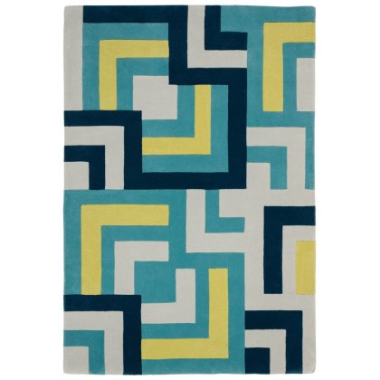 Hand Tufted Puzzle Lemongrass