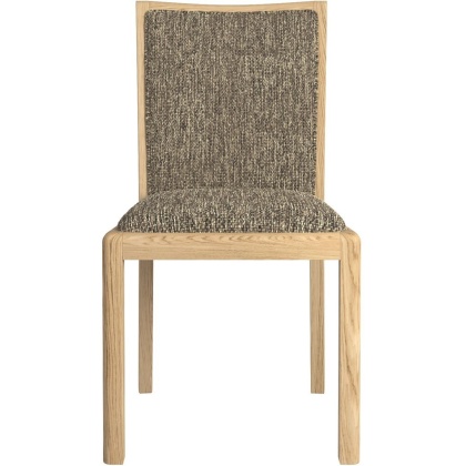 Malmo Upholstered Back Chair Grey Fabric