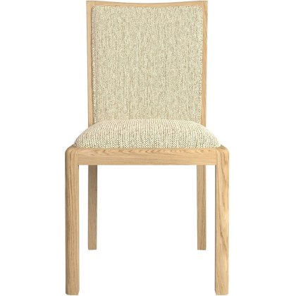 Malmo Upholstered Back Chair Natural Fabric
