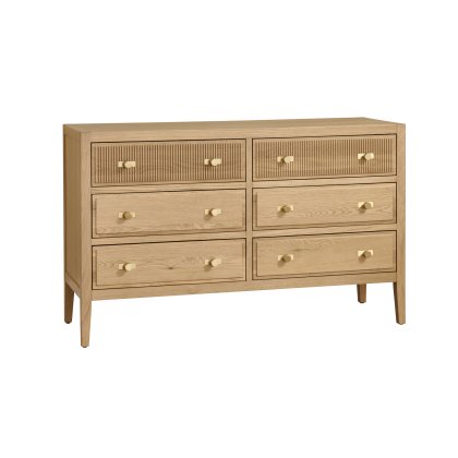 Elva 3 + 3 Wide Chest of Drawers