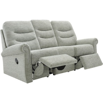 Holmes (Fabric) 3 Seater Manual Recliner Sofa DBL