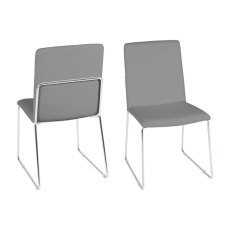 Contemporary Dining Kitos Dining Chair Grey PU