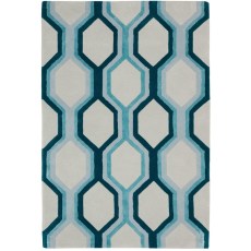 Hand Tufted Honey Multi Blue