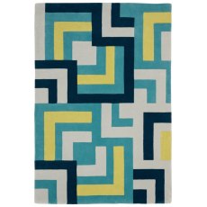 Hand Tufted Puzzle Lemongrass