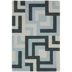 Hand Tufted Puzzle Steel