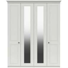 Halnaker Tall 4 Door Robe with 2 Mirrors - (FLAT PACK) requires assembly