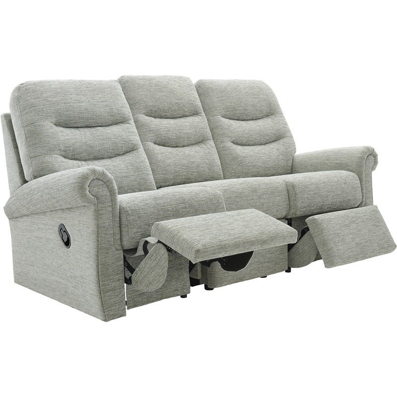 Holmes (Fabric) 3 Seater Manual Recliner Sofa DBL Holmes (Fabric) 3 Seater Manual Recliner Sofa DBL