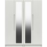 Salvington Tall 4 Door Robe with 2 Mirrors - (FLAT PACK) requires assembly Salvington Tall 4 Door Robe with 2 Mirrors - (FLAT PACK) requires assembly
